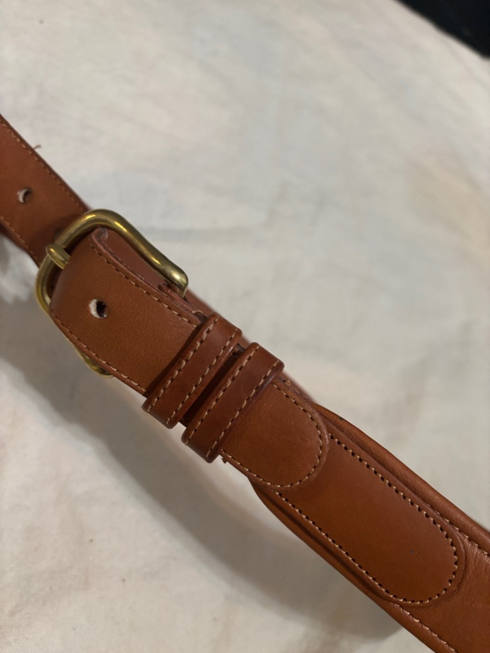 Coach Tan Leather Belt with Brass Buckle - Picture 5 of 8